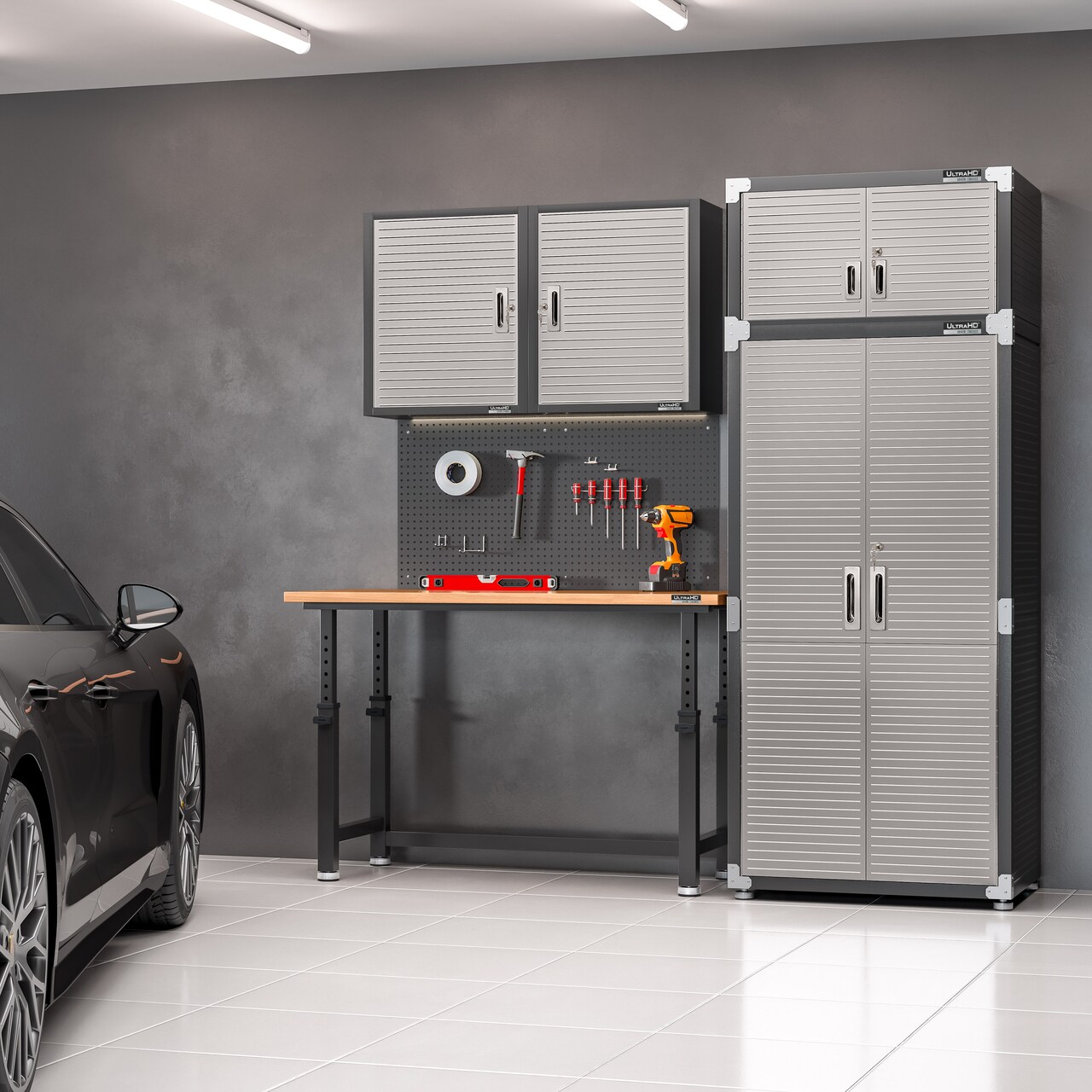 Seville Classics UltraHD Storage Cabinet, 30" W x 18" D x 72" H